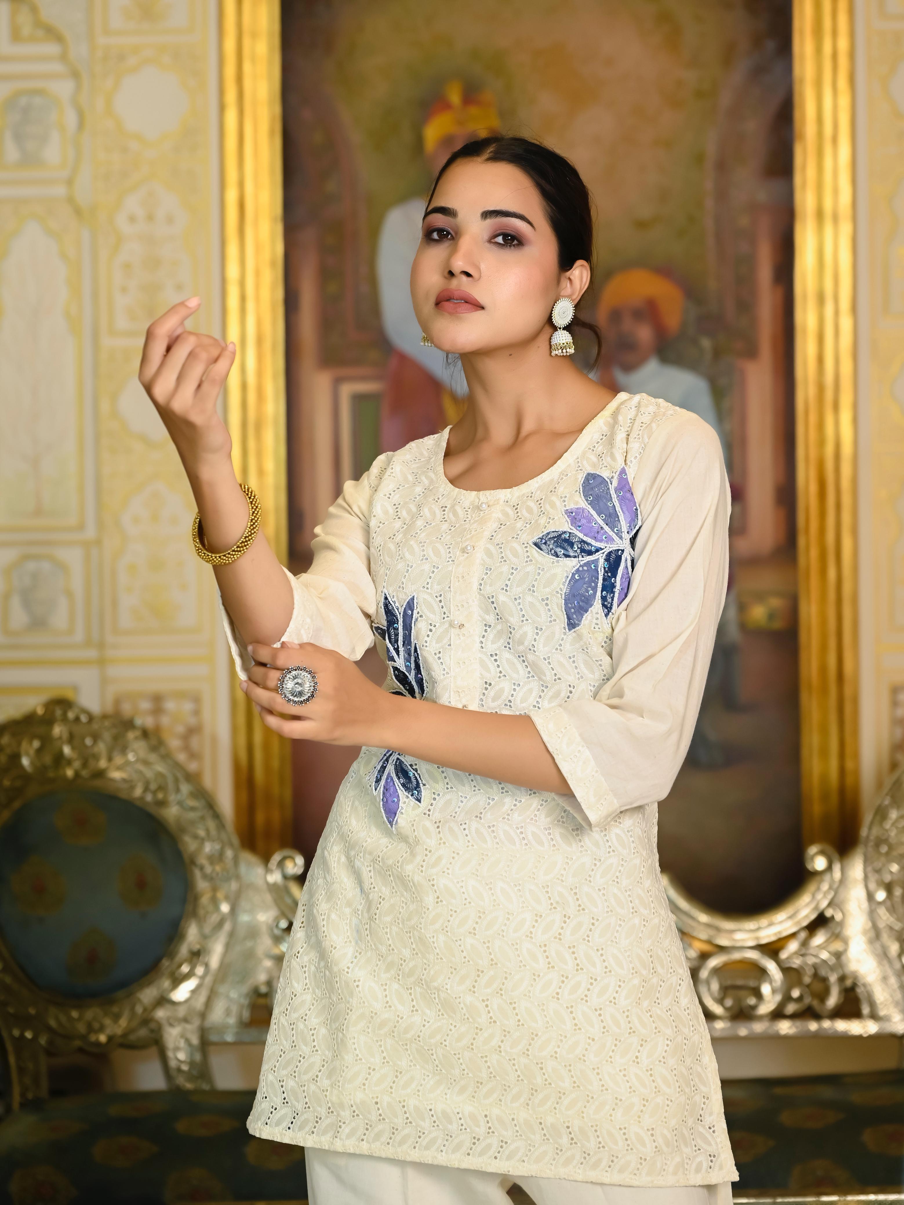 Cord's Top - Cotton Shifali With HandWork Bottom - Cambric with Handwork Inner - Cotton