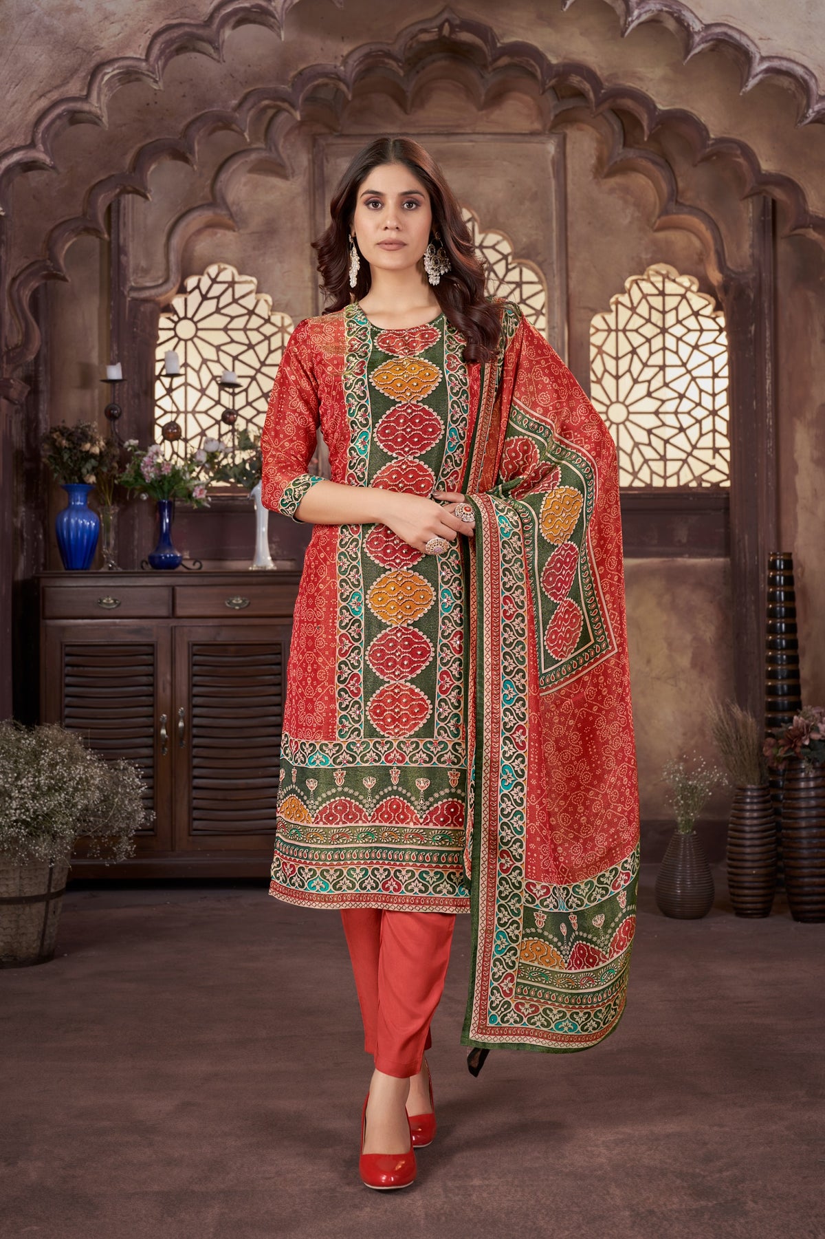 Top Fabric- Pure Shimar Print With Handwork Bottom- Pure Santton Duptta- Pure Shimar Print Inner- Cotton