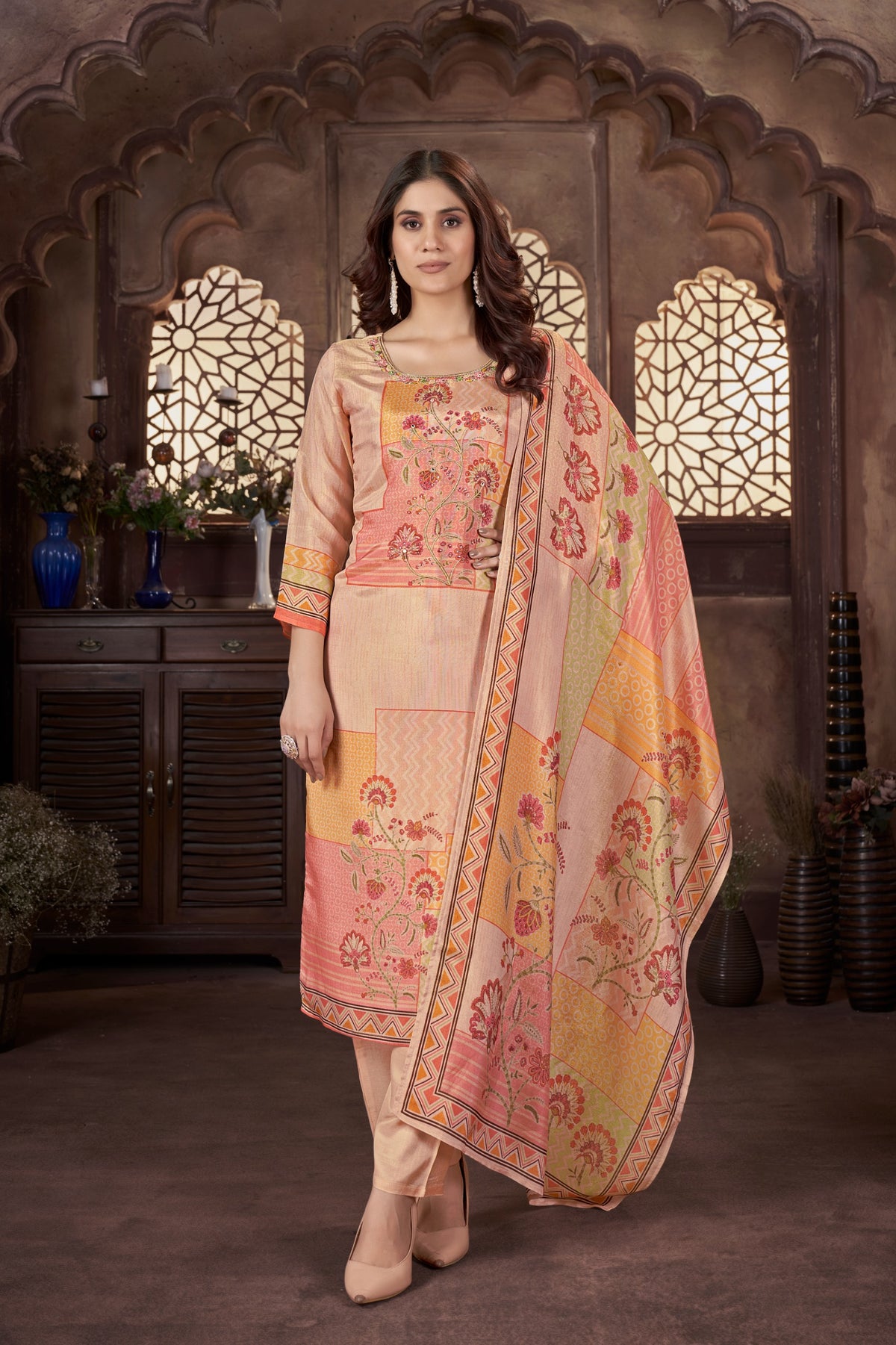 Top Fabric- Pure Shimar Print With Handwork Bottom- Pure Santton Duptta- Pure Shimar Print Inner- Cotton