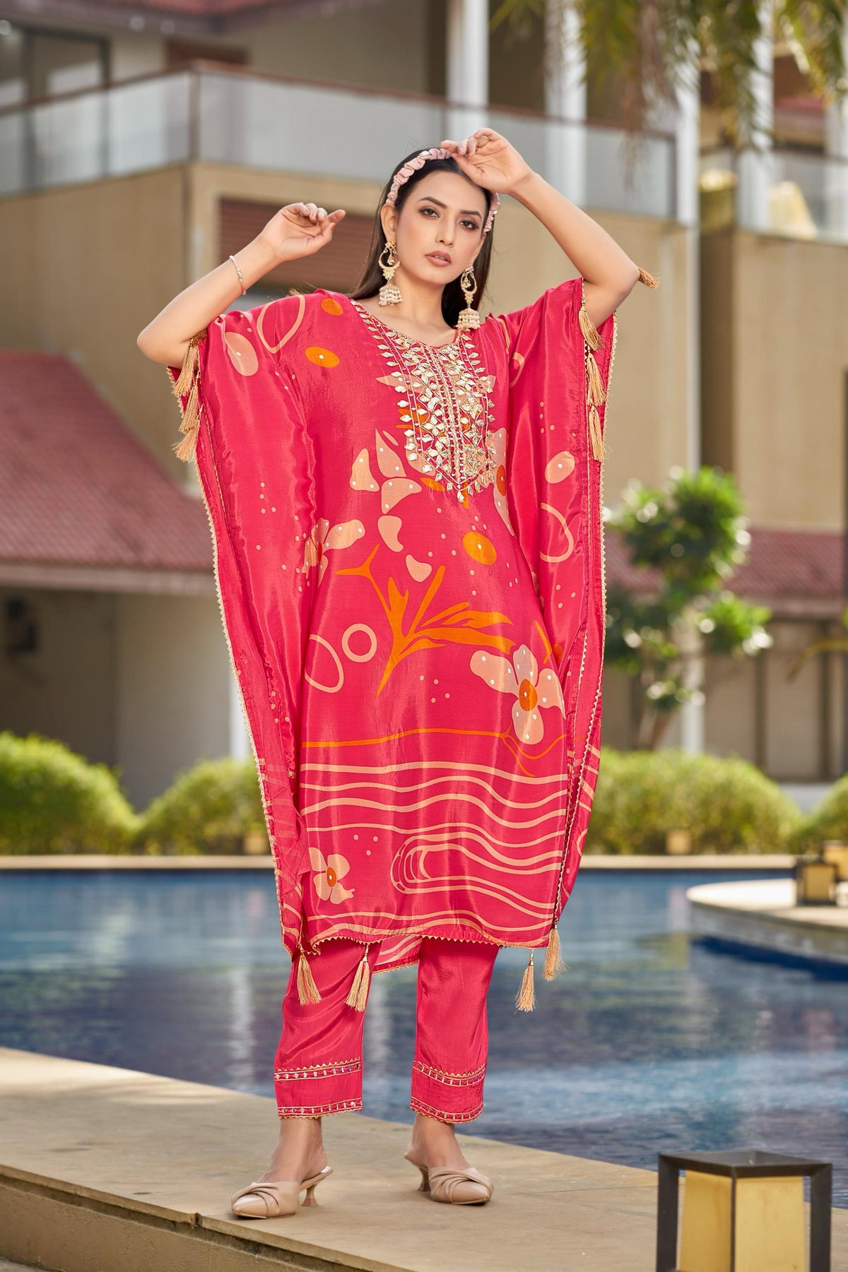Top - Pure Natureal Creap With HandWork Bottom - Natureal Creap With Handwork Inner - Cotton